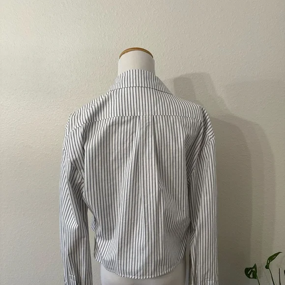 Striped Black and White Women's Jacket - Picture 4 of 6